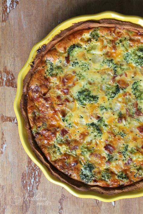 Broccoli Cheddar Bacon Quiche | THM: S - Northern Nester