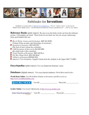 Fillable Online vvsschools Pathfinder for Inventions - Vernon-Verona ...