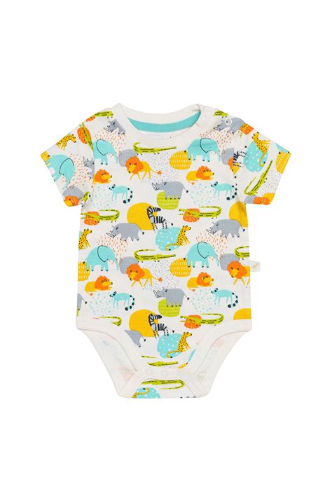 H by Hamleys Boys 100% Cotton Short Sleeves Bodysuit - Multi