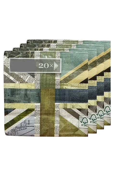 Newspaper Flag 3 Ply 33 * 33 Cm Cocktail Tissue Paper Napkin Paper ...