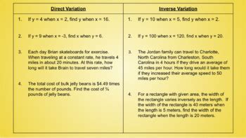 Image result for Indirect Variation Math