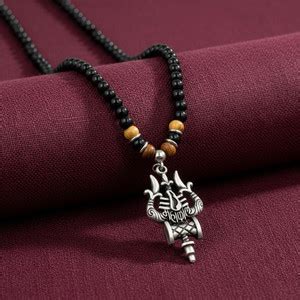 ruby collection Men Trishul Pendant | Antique Silver Mahadev Trishul ...