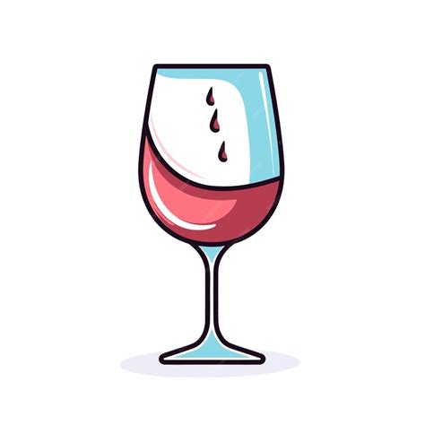 Vector of a glass of wine with a drop of water on it | Premium AI ...