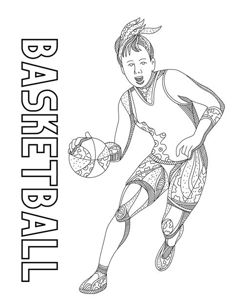 Free Basketball Coloring Pages for Kids and Adults