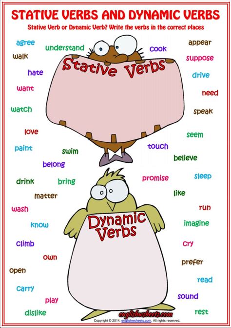 State verbs worksheets