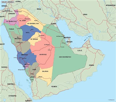 saudi arabia political map | Order and download saudi arabia political map