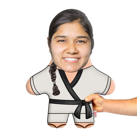 Karate Girl Mini Me Cushion | Personalized Karate Doll – THUNDER BUDDY®