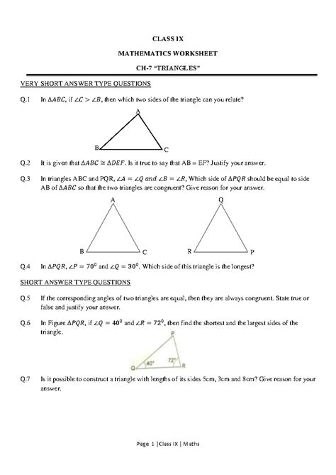 Image result for Math Class For9th Chapter Tringle