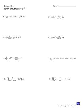 Image result for General Power Rule Integrals Sample Problems