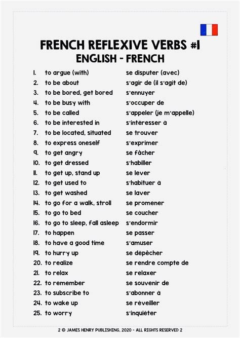 50 Most Used French Verbs To Know + Free Flashcards 629 | French ...