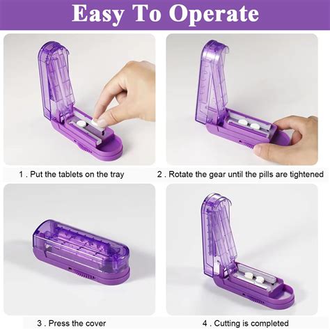 HANNEA Multiple Pill Splitter, Adjustable Pill Splitter Cutter with Ac ...