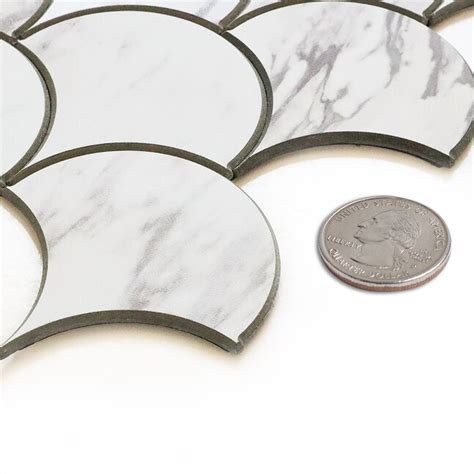 Avant Decor (Sample) Seoul Carrara 4-in x 4-in Marble Look Peel and ...