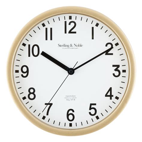 Mainstays Basic Indoor 8.78" Gold Analog Round Modern Wall Clock - Walmart.com
