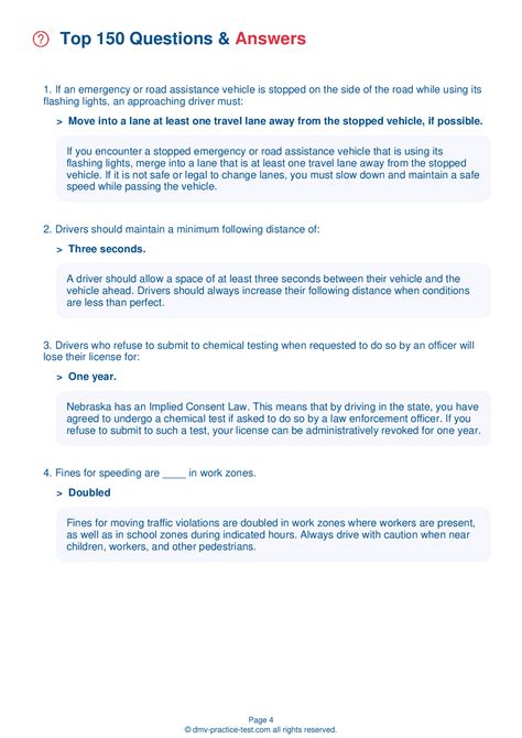 Image result for Nebraska DMV Test Questions