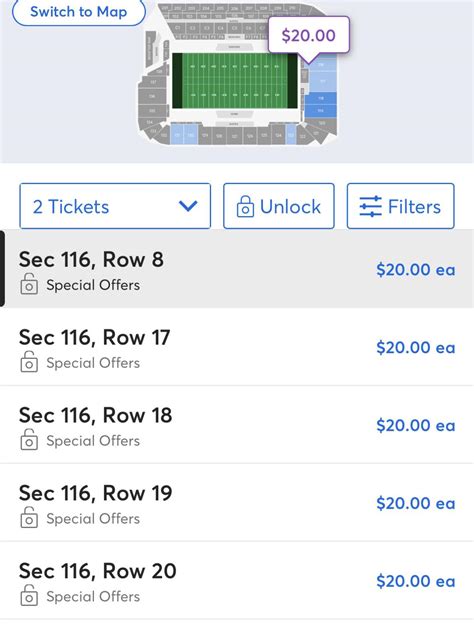 $20 end zone tickets available today with code FLASH on Ticketmaster ...