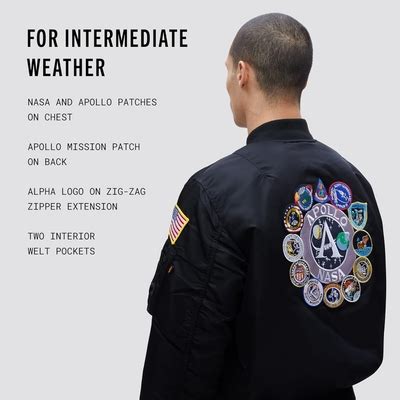 Alpha Industries Men's NASA Apollo MA - 1 Bomber India | Ubuy
