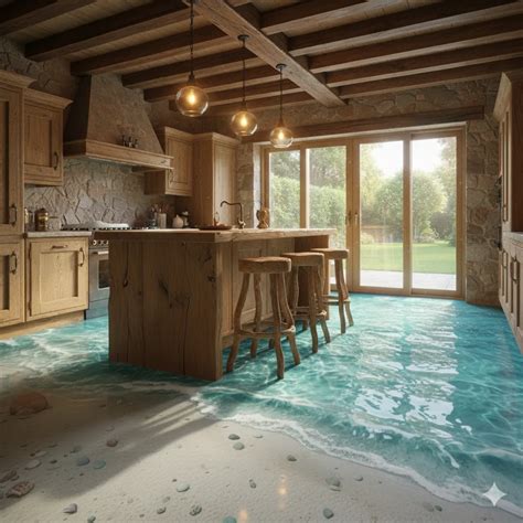 Dive into the Depths of Style and Durability with Epoxy Ocean Kitchen ...