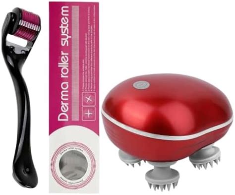 PIRU Hair Regrowth Combo Kit: 0.5mm Derma Roller with 540 Titanium ...