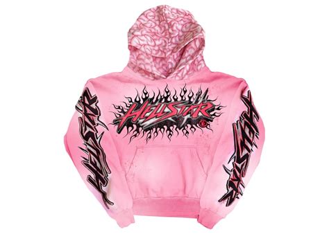 Hellstar Brainwashed With Brain Hoodie Pink – Kicks Machine