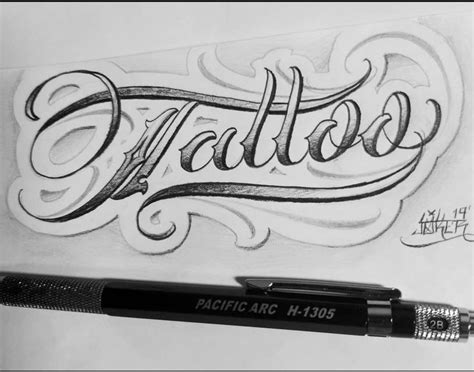 Image result for Script Tattoo Drawing