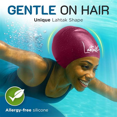 Lahtak Large Swim Cap for Long Hair - Waterproof Durable India | Ubuy