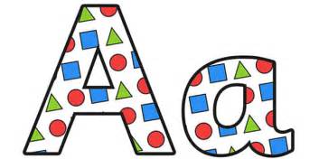 Shapes Display Lettering Small (teacher made) - Twinkl