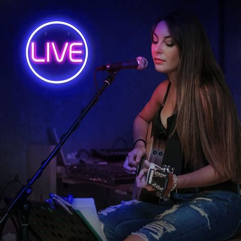 Buy Lumoonosity LIVE Neon Signs - LED Live On Air Neon Lights for ...