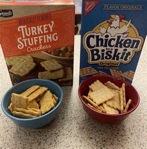 Turkey Stuffing vs Chicken in a Biskit crackers : r/aldi