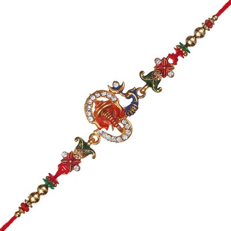 JaipurCrafts Combo Of 1 Rakhi Set For Bhaiya And Bhabhi. Rakhi For Bha