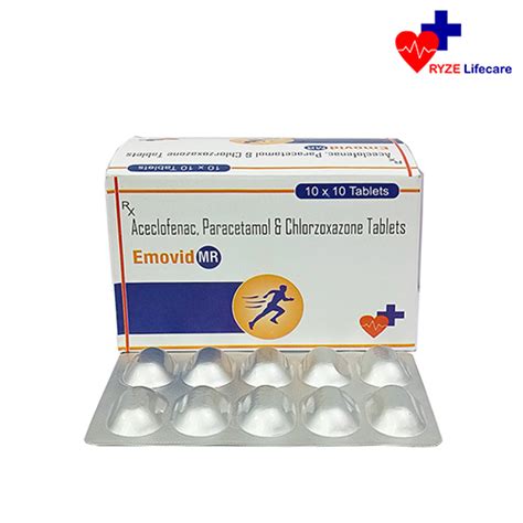 Emovid MR - Aceclofenac, Paracetamol & Chlorzoxazone Tablets. - Ryze ...