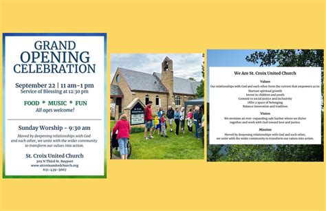 Grand Opening Celebration (St. Croix United Church), 309 N 3rd St ...