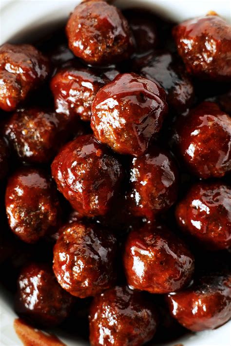 Crockpot BBQ Meatballs With Grape Jelly - The Anthony Kitchen
