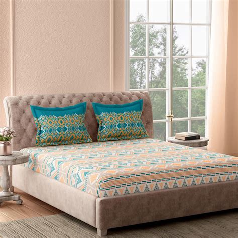 Buy PORTICO Vienna Pink Printed Cotton King Bedsheet Set - 224x274cm ...
