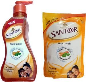 Santoor CLASSIC SANDALWOOD & TULSI HANDWASH 215 ML (PUMP)+CLASSIC ...