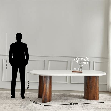 Buy Pristyn NXT Composite Marble Top 6-Seater Dining Table - Grey from ...