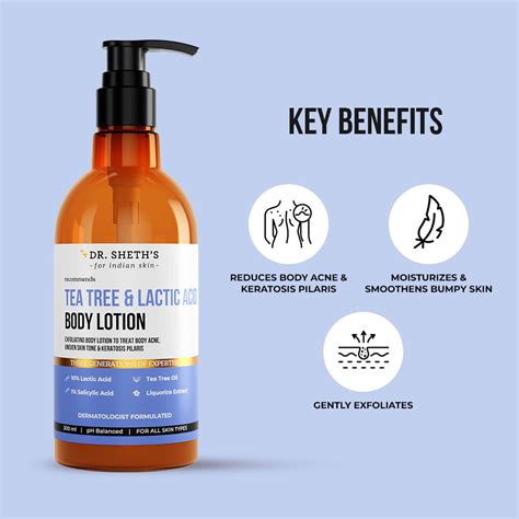 Tea Tree & Lactic Acid Body Lotion - 300ml – Dr Sheth's