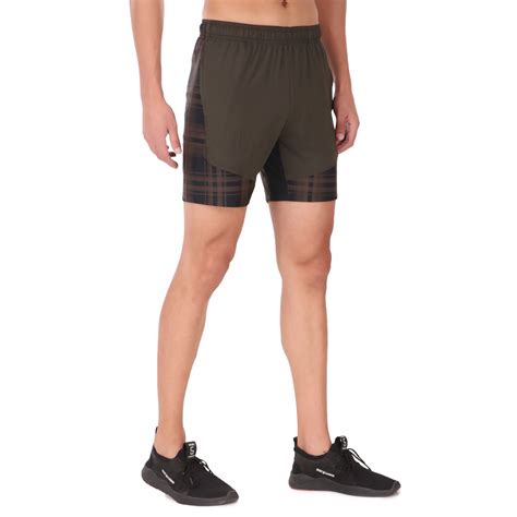 Elite Stretchable Sports Shorts For Men Zip Pockets (Frost Grey ...