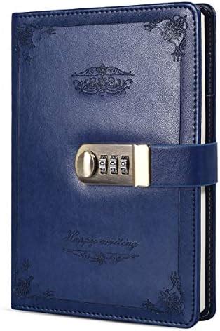 ARRLSDB Digital Password Lock Diary, PU Leather Combination Lock ...