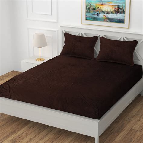 Buy Urban aura Warm Flannel Winter Bedsheet for Bed | Elastic Fitted ...