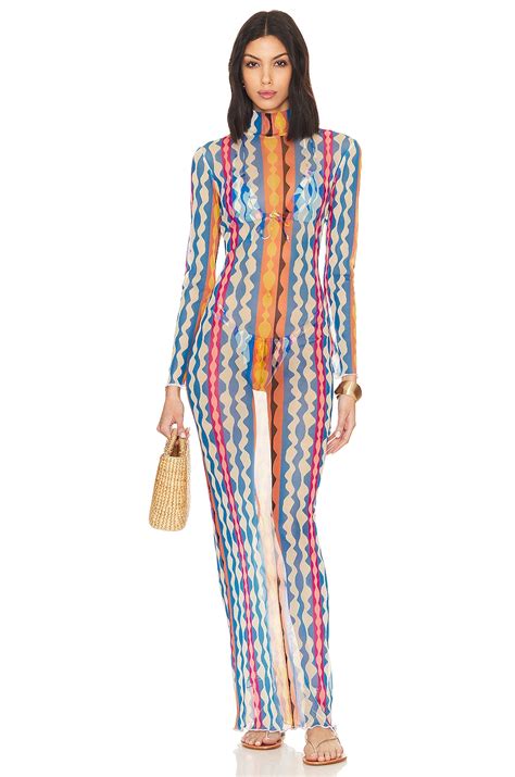 Montce Solidad Maxi Turtleneck Dress in Abstract | REVOLVE