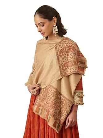 Buy Pashmoda Women Gulpari Kaani Stole, Authentic Kashmiri Luxury ...