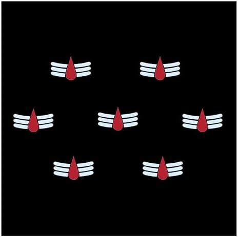 Comet Busters® Red & White Tripund Mahakal Tilak Spiritual Bindis ...
