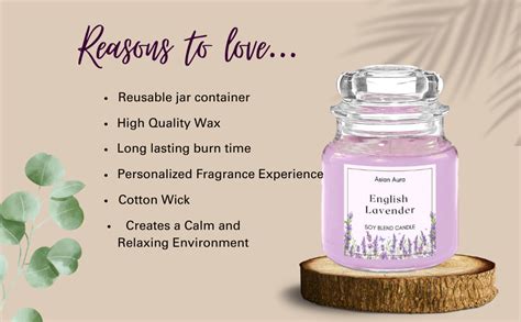Buy Asian Aura English Lavender Scented Jar Candle - Highly Fragranced ...