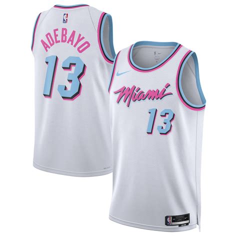 Unisex Nike Bam Adebayo White Miami Heat 2024/25 Swingman Player Jersey ...
