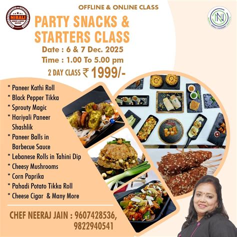 PARTY SNACKS & STARTERS CLASS | Launch Your Own Business, Tekdi Road ...