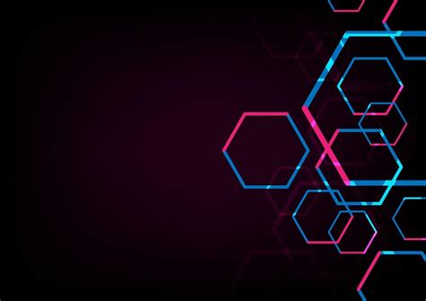 Hexagon science abstract background networking technology | Premium Vector