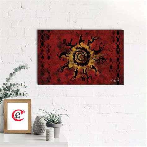 Tribal Mandala Original Design Canvas Printed Wall Painting ...