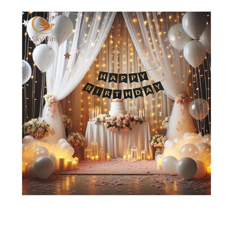 Birthday Celebration Kit - Set of 38 | Curtains, Lights, Balloons for ...