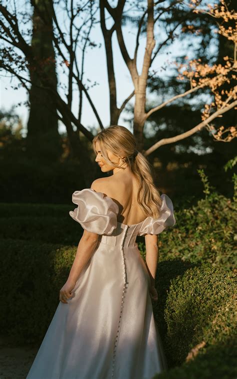 Chic Puffy Sleeve Wedding Gown | Stella York style 7940