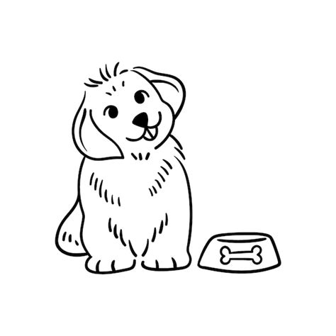 犬のイラスト白黒のベクトル - 無料の高品質ベクトルを Freepik からダウンロード | Freepik